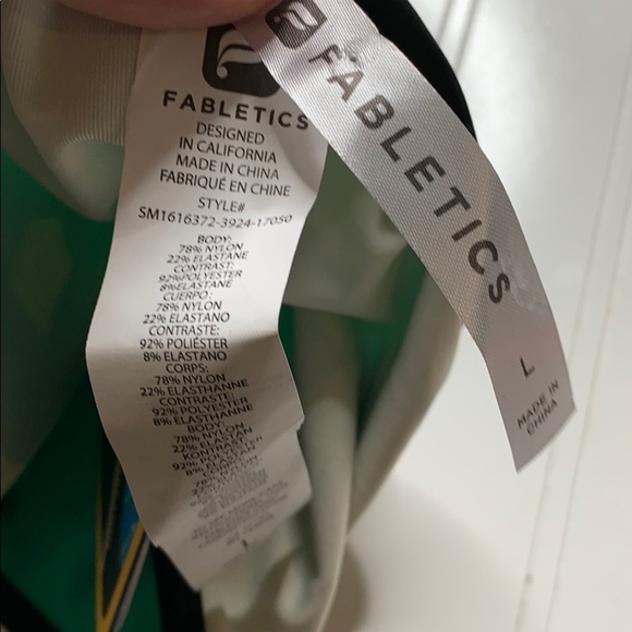 Fabletics NWT Green Black Bajan Hipster Bottom L SW2046 - Picture 5 of 7